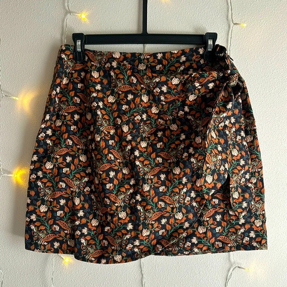 Anthropologie LetMeBe Floral Wrap Skirt​ - Picture 1 of 4